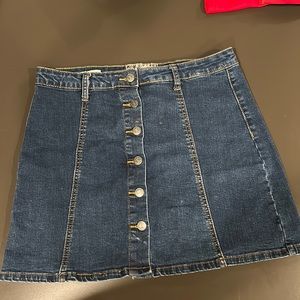 Jean mini skirt